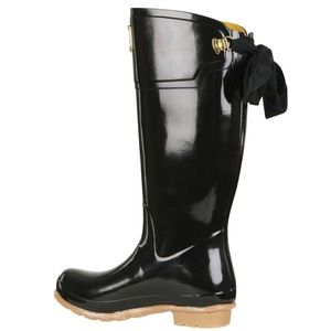 Joules Evedon Black Patent Wellies